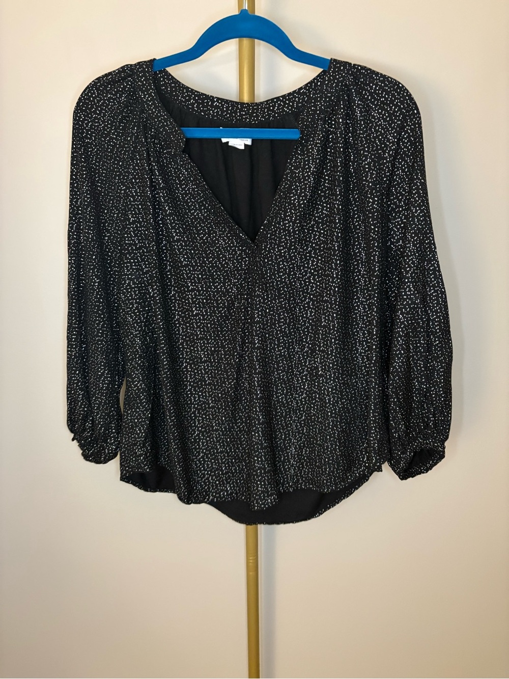 Velvet by Graham & Spencer Shirley Metallic Dot Print Blouse